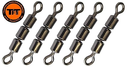 TFT High Speed 3-fach Wirbel - 5 Angelwirbel zum Forellenangeln, Tönnchenwirbel für Forellen, Trout Swivel, Forellenwirbel