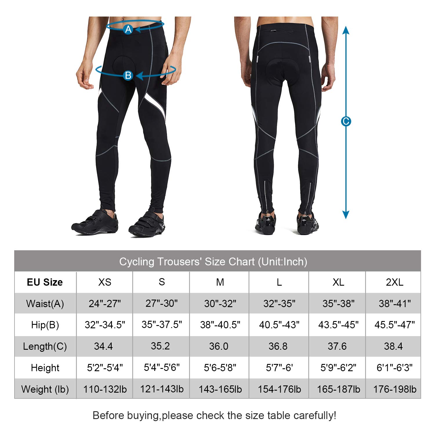 mens padded cycling trousers