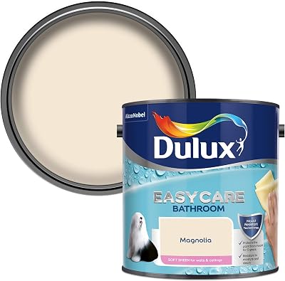 Dulux Easycare Bathroom Soft Sheen Magnolia Emulsion 2.5L Walls Ceilings