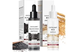 Peel Shot Glow Rice Ampoule, 2 Pack Black and White Rice Soft Exfoliating Scrub for Face & Body, Exfoliating Facial Peels wit