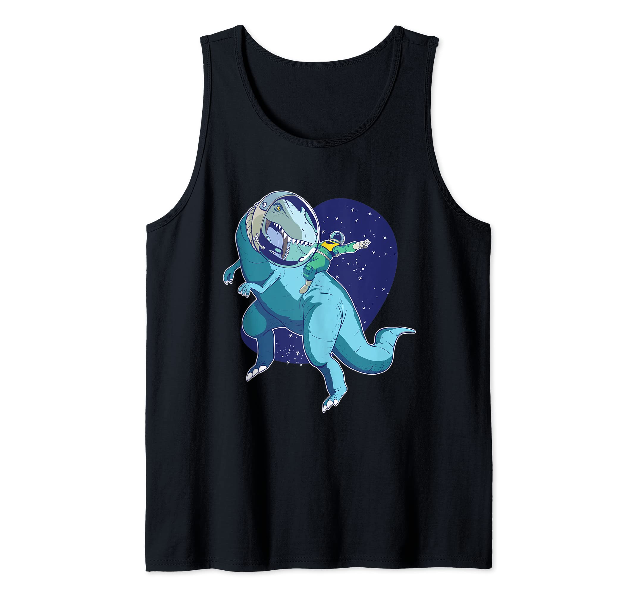 Astronaut Riding T-Rex | Dinosaur Astro T-Rex Space Tank Top