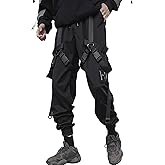 XYXIONGMAO Men's Techwear Clothing Hip Hop Pants Black Streetwear Gothic Sweatpants Tactical Cargo Pants for Men