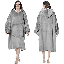 Mokani Wearable Blanket Hoodie, Oversized Sweatshirt Warm Cozy