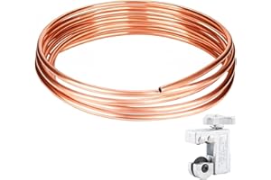 Exablo 1/2" OD × 7/16" ID × 25FT Copper Tubing, 0.8mm Wall Thickness 99.9% C12200 Seamless Refrigeration Tube for HVAC Systems, Mini Split AC & Decoration