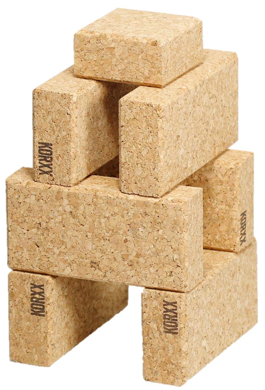 Korxx Korxx4260385790095 19 Pieces Cuboid Starter Cork Building Block in Bag, 860 g, Multi Color