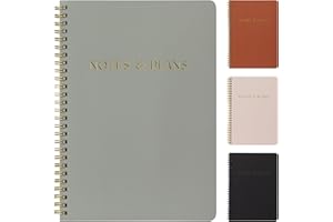 Beautiful Daily Planner And Notebook With Hourly Schedule - Aesthetic Spiral To do List Notepad to Easily Organize Your Tasks