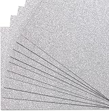 Springboard Supplies Silver Glitter A4 Card Sheets 10 Pack 290gsm