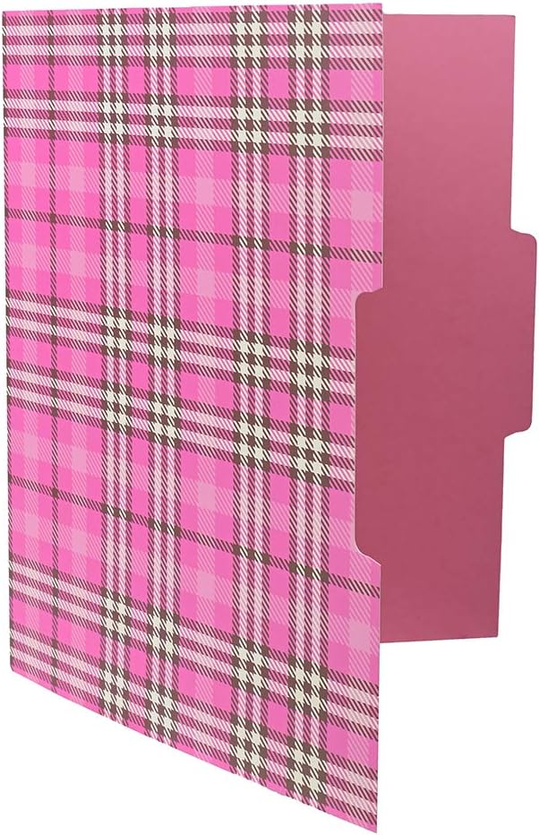 Decorative File Folders Set - 9 Cute Pink Office Folders - Letter Size (9.5 x 11.5 Inches) – Office Supplies for Women - Durable - Ideal for All Your documents – Fit for Your File Box : Office Products