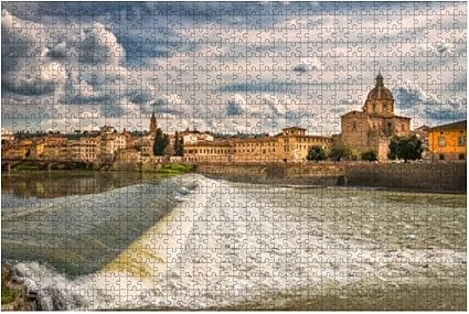 Amazon Com Firenze And Arno River 1000 Piece Wooden Jigsaw Puzzle Diy Children Educational Puzzles Adult Decompression Gift Creative Games Toys Puzzles Home Decor Toys Games