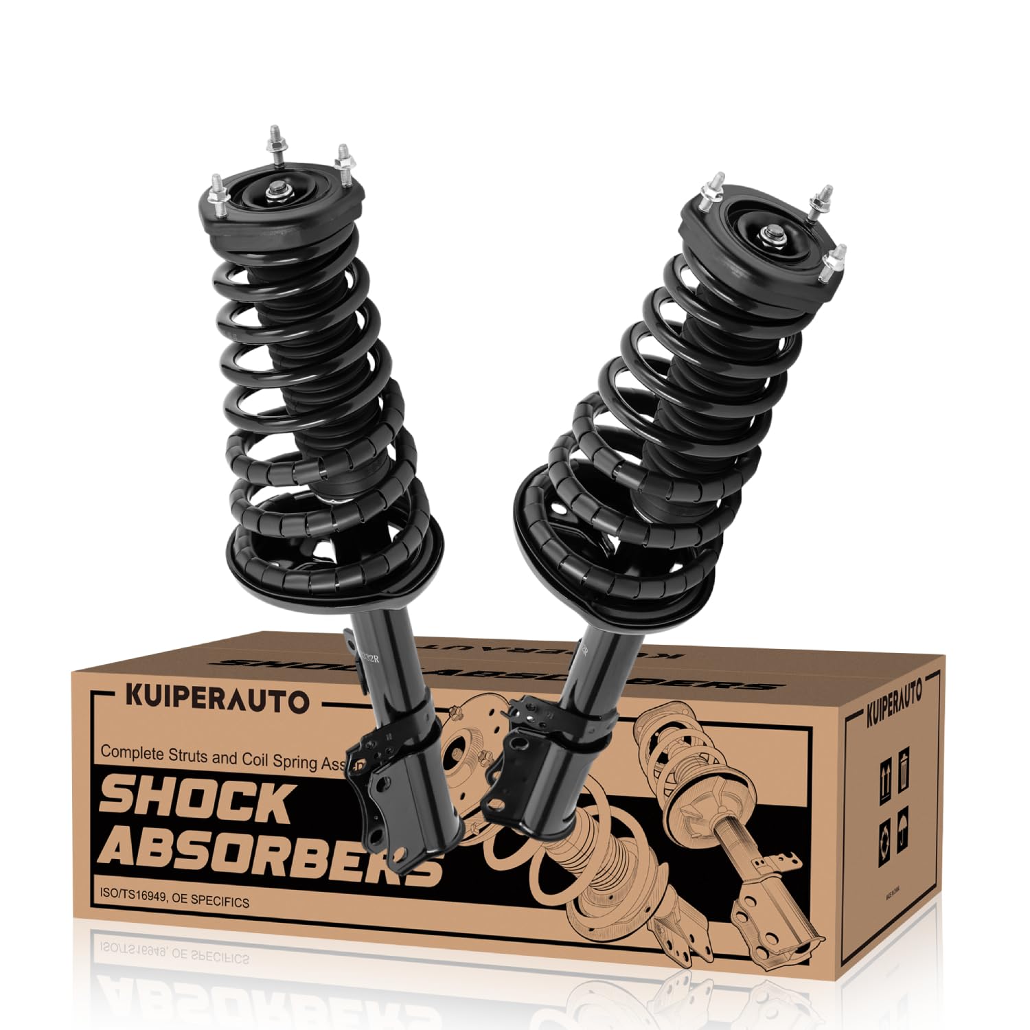 KUIPERAUTO 2PCS Rear Complete Strut Shock Absorber with Spring Assembly fit for Lexus ES300 1992-2001, Fit for Toyota Camry 1992-1994/1997-2001,Fit for Toyota Avalon 1997-2003, Replace 271680 271681