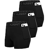 Runhit 3" Volleyball Shorts Womens 3 Pack Compression Shorts for Women Spandex Shorts Women Workout Athletic Yoga Gym