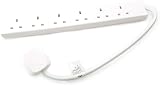PRO ELEC PELB1709 6 Gang 13A Extension Lead 0.5m White Power Cable view 2