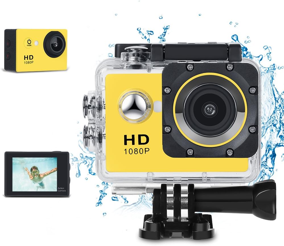 Phankey Kids Digital Camera, Waterproof Camera for Kids Toy for Boy Girls Holiday Birthday Gift with 2.0 Inch LCD Display and 8GB SD Card