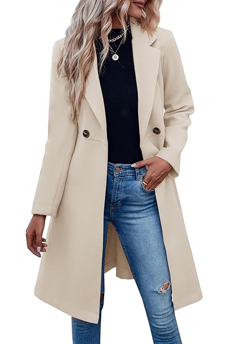 Abrigo Mujer Largo Abrigo Largo Gris Para Mujer Chaqueta De