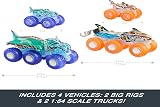 Hot Wheels Monster Trucks Power Smashers Mega-Wrex Tiger Shark Multipack 1:64 view 3