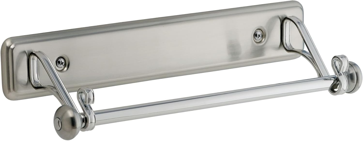 iDesign York Lyra Stainless Steel Wall Mount Paper Towel Holder - 15.3" x 5.2" x 2", Chrome: Home & Kitchen