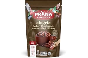 Prana Alegria | Organic Hickory BBQ Almonds | 150g | Gluten Free | Organic | Vegetarian | Non-GMO