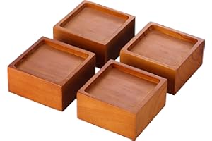 Lufia Wood Bed Furniture Risers 2 Inch, Solid Pine Wood Furniture Risers: Enhance Durability, Comfort, and Style with Effortless Installation and Added Functionality