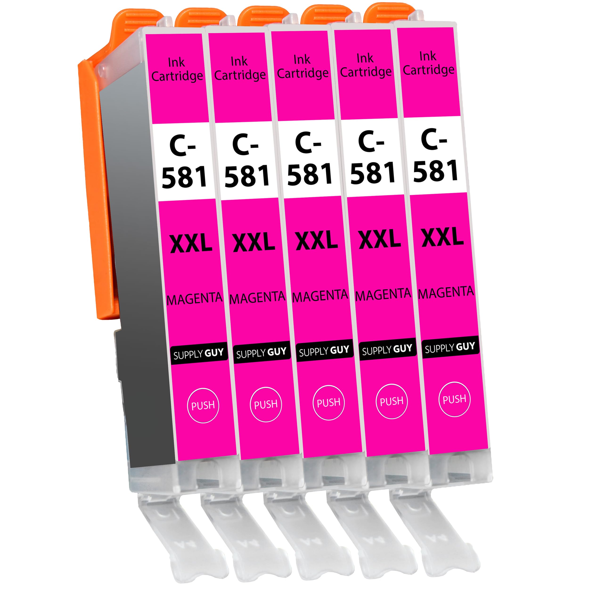 Supply Guy 581XXL Ink Cartridges Magenta compatible with Canon CLI-581 XXL for Pixma TS705 TS705a TS6350 TS6350a TS6351 TS6351a TS6300 TR8550 TS9550 Multipack 5 Printer Cartridges 581 XXL