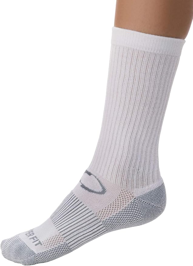 Copper Fit Men's Big & Tall Sport Crew Sock 2 Pack Big L/XL, White