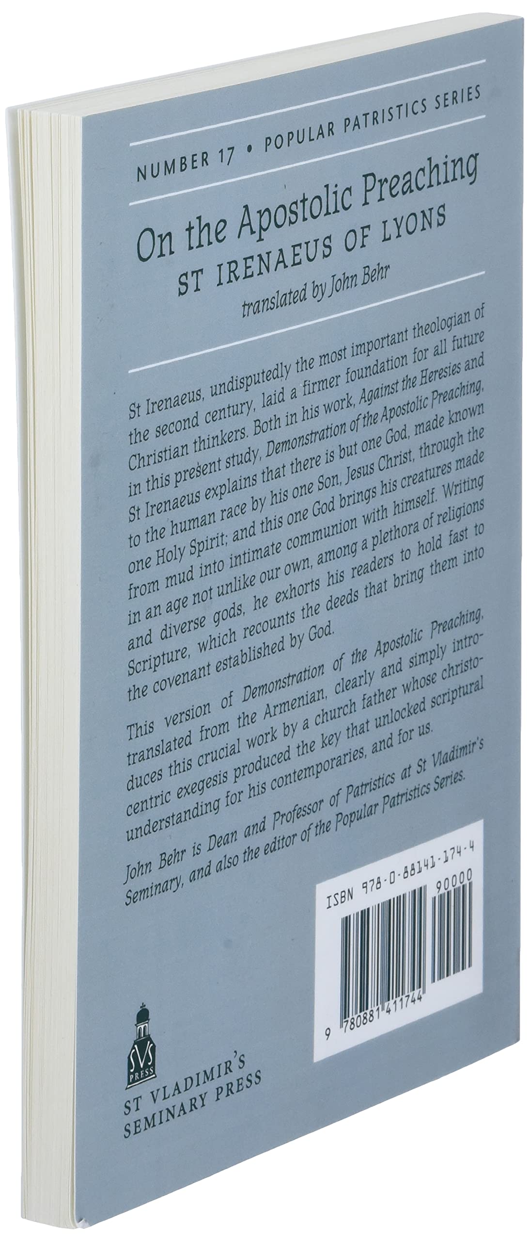 St. Irenaeus of Lyons: On the Apostolic Preaching | Early Christian Theology Book for Biblical Studies | Second Century Church Father Writings | ... Faith and Scripture (Popular Patristics)
