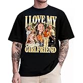 NAZENTI Personalized Bootleg Girlfriend Photo Shirt, Custom Vintage Girlfriend 90s Rap Tee, Collage Photo Shirt, Girlfriends Gift, Gift for Valentine's Day, Christmas, Birthday
