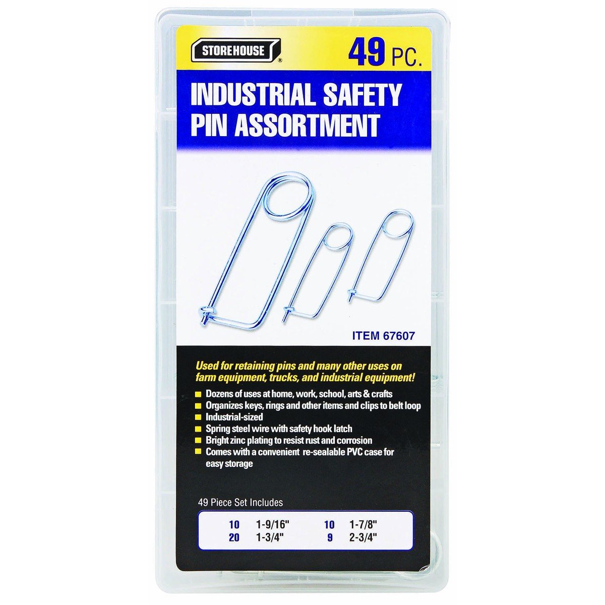 Storehouse 49 Piece Industrial Safety Pin Assortment Amazon.co.uk DIY