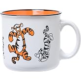 Silver Buffalo Disney Winnie The Pooh Tigger Poses Wax Resist Ceramic Camper Mug, 20 Ounces