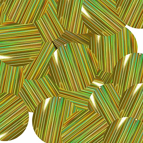 Gold City Lights Reflective Metallic Round 1.5