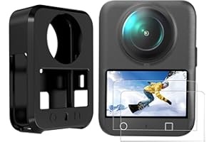 CYNOVA OSMO 360 Accessories Kit, Includes DJI Osmo 360 Silicone Case/Screen Protectors (2 Set) for DJI OSMO 360 Accessories B