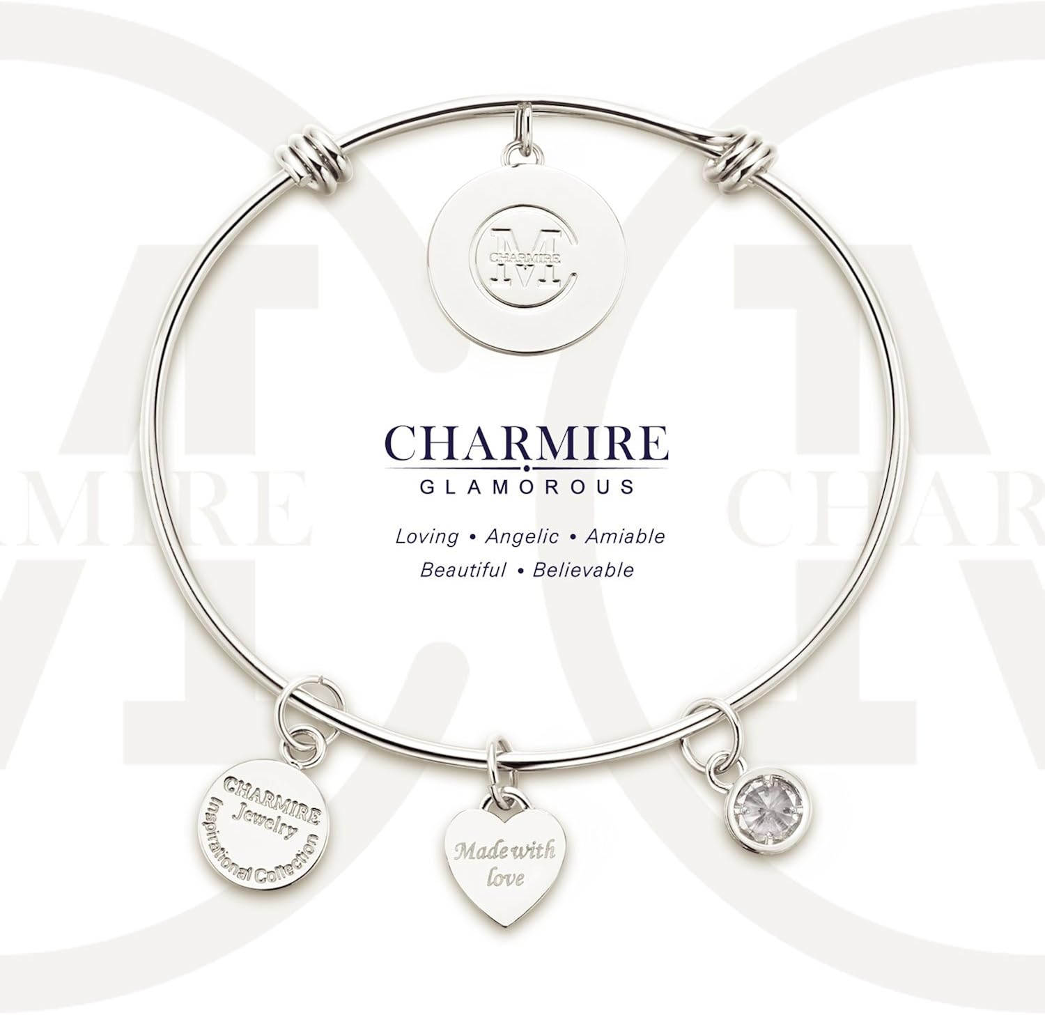 A True Friendship is a Journey Without an end Womens Charm Bangle Bracelet Jewelry Gifts: Jewelry