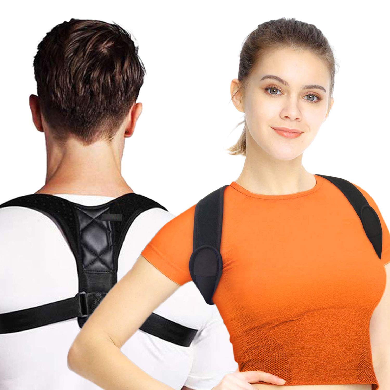 Posture Brace for Men and Women - Generise Breathable Back Straightener with Adjustable Posture Strap for Additional Posture Support to Improve Back Posture and Reduce Neck, Shoulder, Lumbar Pain