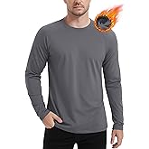 MAGCOMSEN Men's Thermal Shirt Fleece Lined Long Sleeve Athletic Base Layer Workout Top