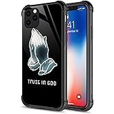 CARLOCA Compatible with iPhone 12 Pro Case,Trust in God Jesus Religion for iPhone 12 Cases for Girls,Graphic Design Shockproof Anti-Scratch Case