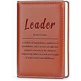 JOHSBYD Leader Definition Leather Notebook Boss Appreciation Gift Leader Boss Supervisor PM Mentor Retirement Gift Coworker Farewell Writing Notebook (a catalyst)