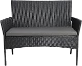 Panana Rattan Garden Furniture Set 4 Piece with Glass Table Cushions view 9