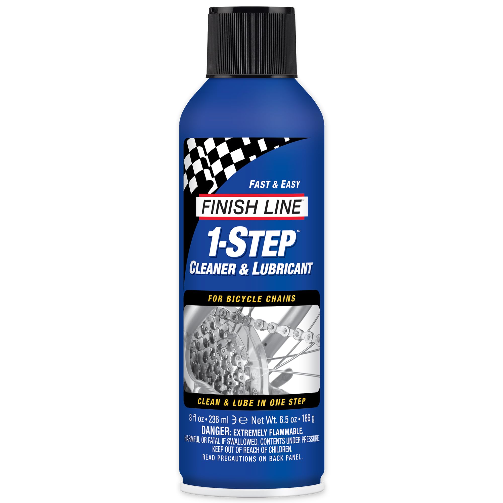 Finish Line 1-Step Cleaner and Lubricant Aerosol - Blue, 8 oz / 240 ml