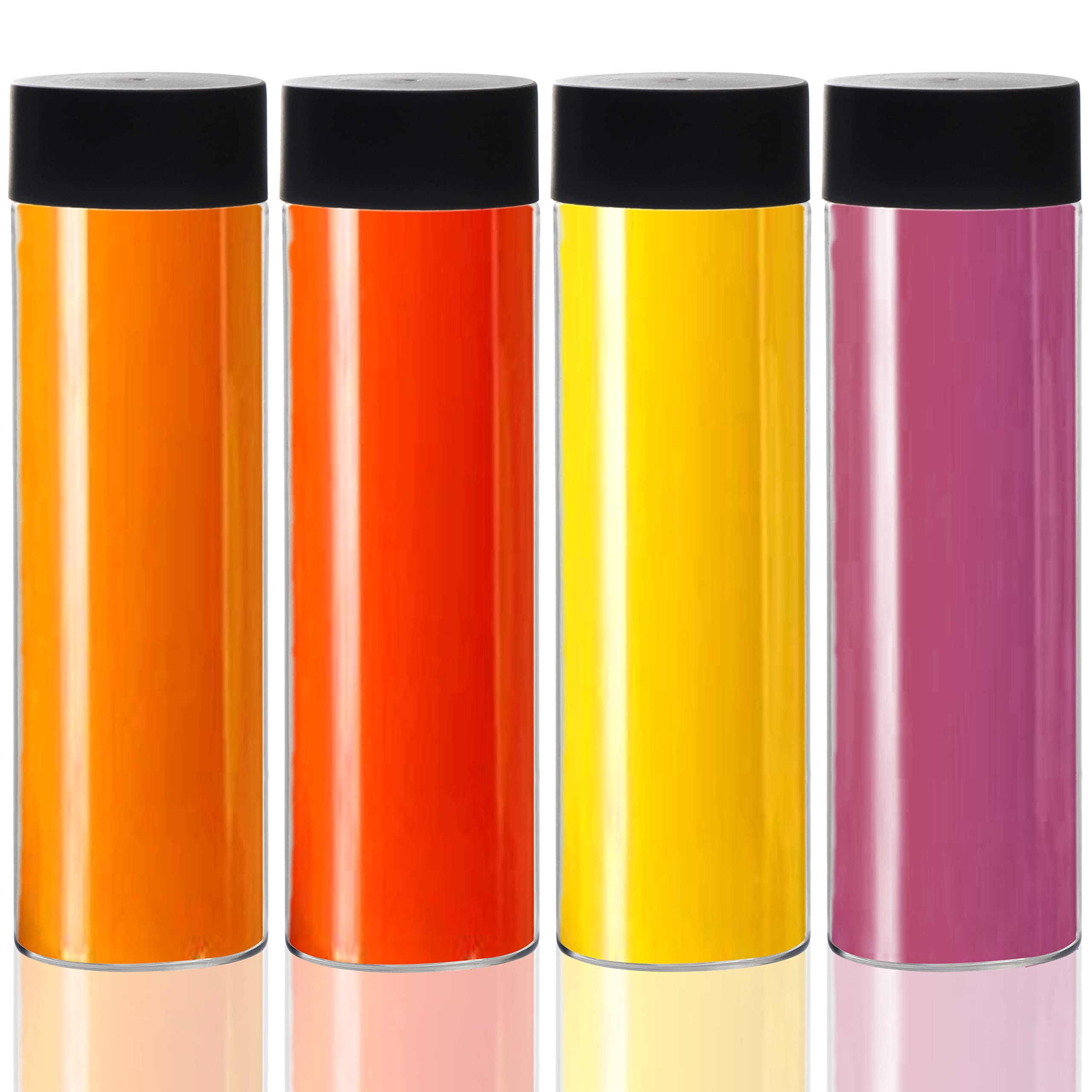 Youngever 6 Pack 500ML Re-usable Plastic Juice Bottles with Caps, Drinking Bottles with Lids, Beverage Containers