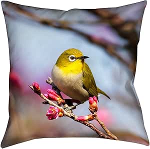 yellow bird pillow
