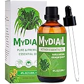 MYDIAIL Vetiver Essential Oil Premium Quality Vetiver Oil 4oz with Dropper Perfect for Diffuser, Aromatherapy, Massage, Home Cleaning, Skin Care, Bath, Candle & Soap Making, Perfume - 118ML