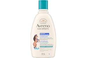Aveeno Kids Curly Hair Conditioner, Hydrating Conditioner, Kids Curly Hair Products, Oat Extract & Shea Butter, Gentle Scent,