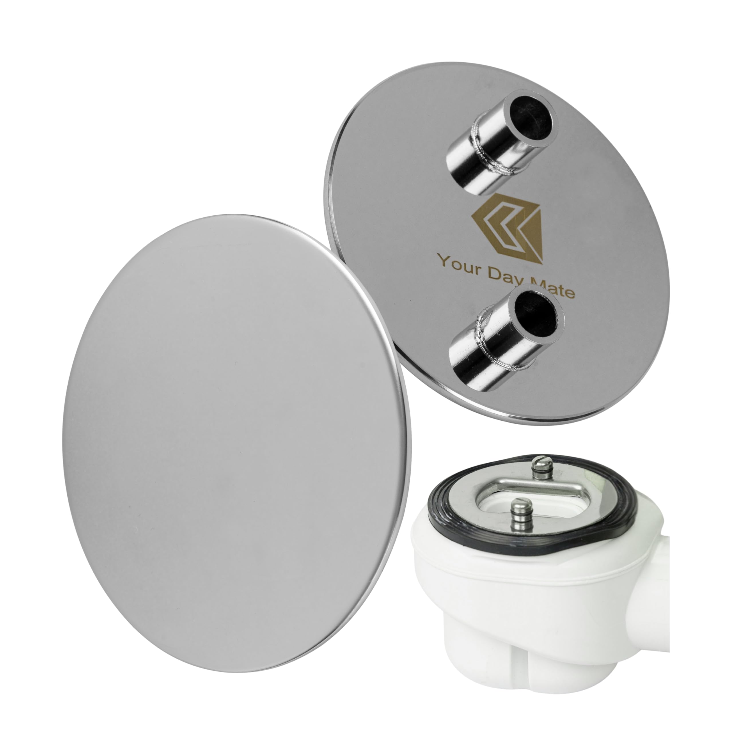 Stainless Steel Cover for Shower Drain, Ø 75 mm, Compatible with Viega Domoplex Drain Set, Replaces Model 6930.0, for Shower Tray with Drain Hole Ø 52 mm, Shower Cover, Shower Drain Cover