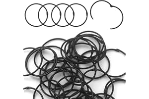 LOUZAGO 30 Pack 2 Inch Binder Rings, Black Book Rings Index Card Ring, Metal Ring Binder Clips Key Rings Paper Rings for Office, School, Home (Black, 50mm)