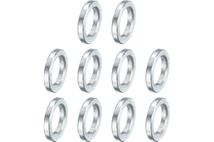 uxcell 10 Pcs Galvanized Steel Spacer 1/2" Bore x 3/4" OD x 1/8" Length, Unthreaded Standoff Bushing Plain Finish, Round Meta