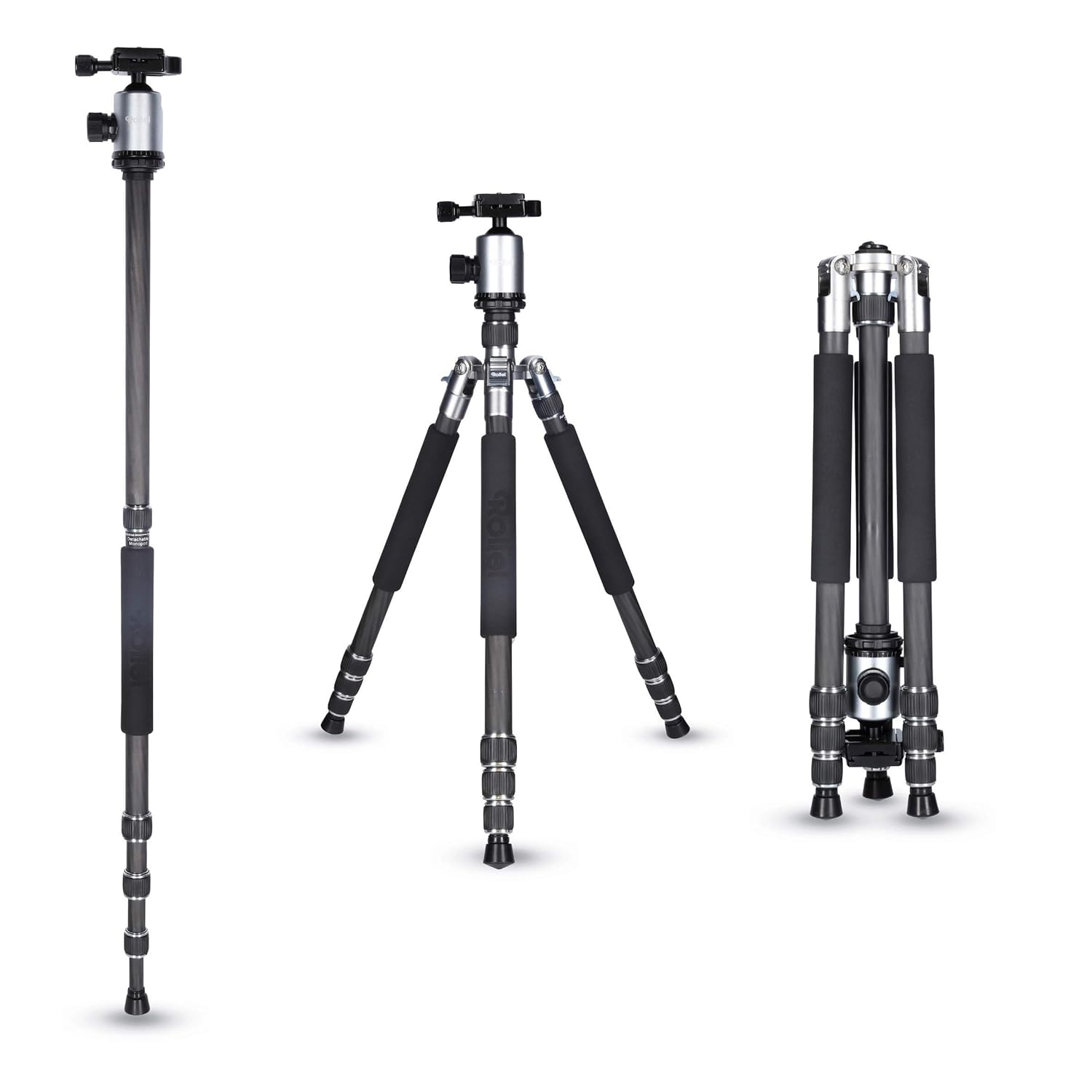 Rollei Allrounder Alu Tripod I Black I Camera Tripod I Travel Tripod