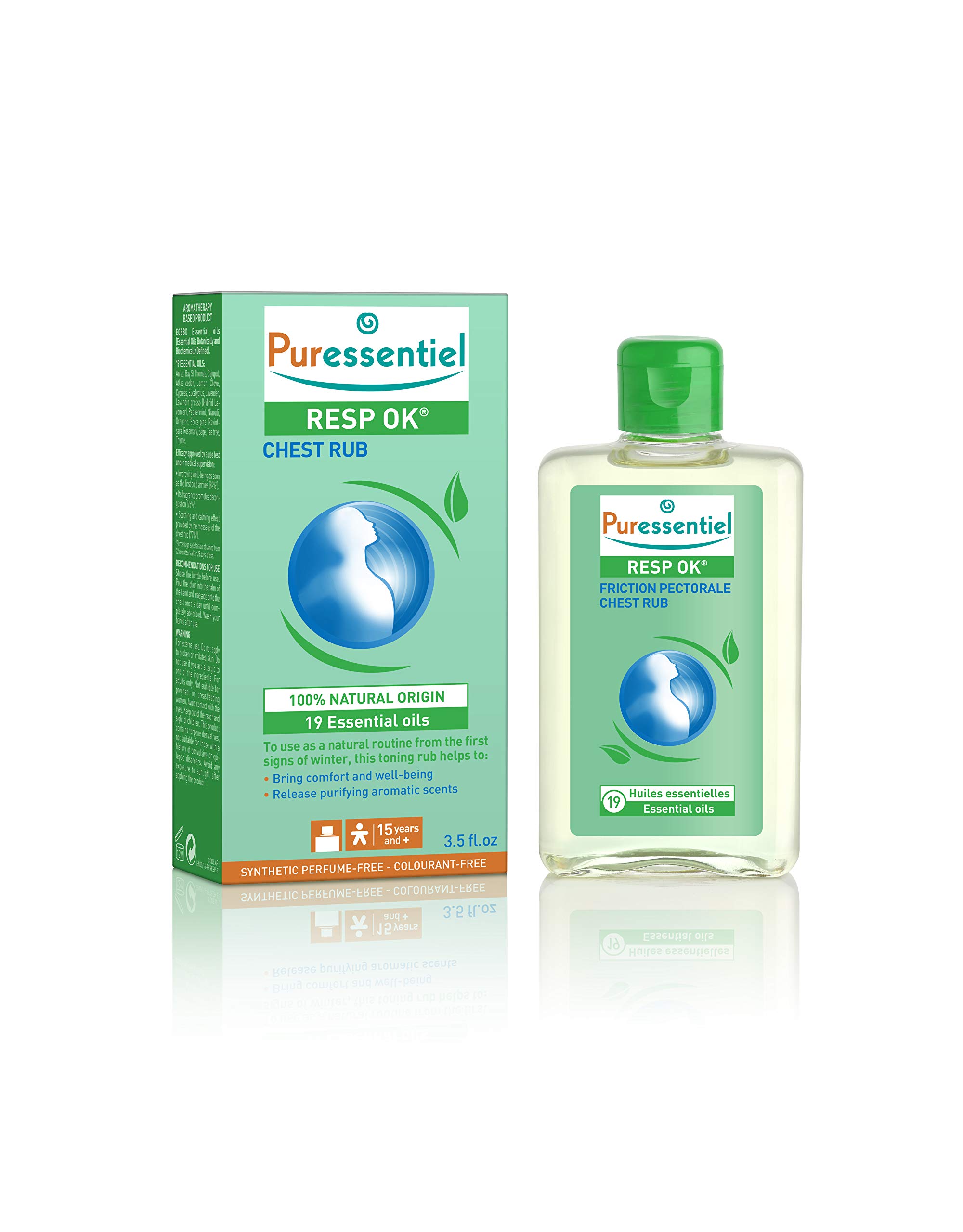 Puressentiel Resp OK Chest Rub 100ml - 100% Natural Origin - Confort & Well-Being - Massage onto The Chest - Non-Greasy Lotion