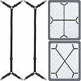 Bed Sheet Holder Straps - Sheet Straps Adjustable Bed Sheet Clips Fasteners Keep Sheets Stays in Place,2Pcs/Set Black