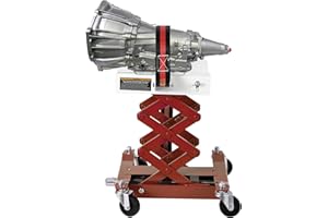 450 Lbs Capacity Transmission Jack - Low Profile Adjustable Lift for Car & Truck Transmission Repair, Includes Safety Strap &