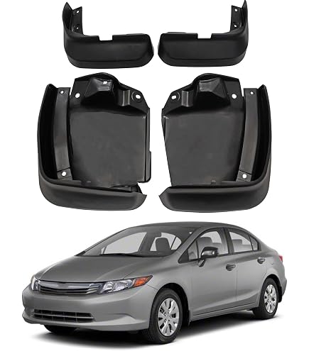 KACEPAR Mud Flaps For Honda Civic 2012-2015 – 4-Piece Set With Hardware, Sleek Design & Easy Install - View #14