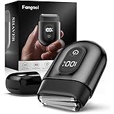 Fangaci Electric Foil Shavers for Men: Mini Electric Razor with Big LED Display & 3 Floating Blades - IPX7 Waterproof Wet Dry Face Razor, USB Type C Valentine's Day Gifts